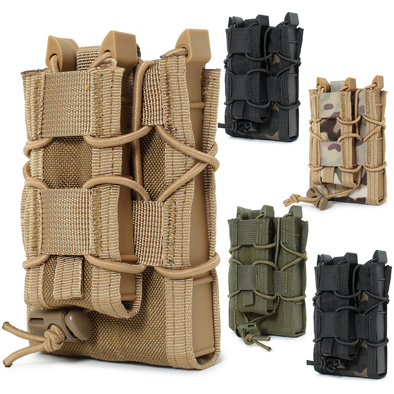 Molle Mag Pouch Double Magazine 5.56 9Mm - 5.56 9mm kantong majalah AK AR