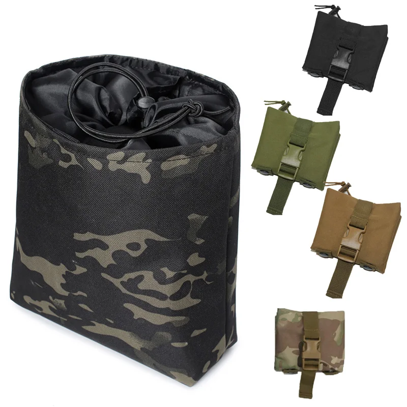 Tactical Dump Pouch Foldable Drop Bag - Lipat taktis majalah Molle Dump Drop