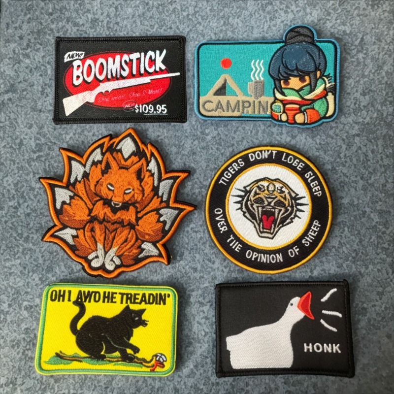 Patch Morale Tactical Military Hook Loop - Patch Taktis Hewan Kartun Bordir Kait