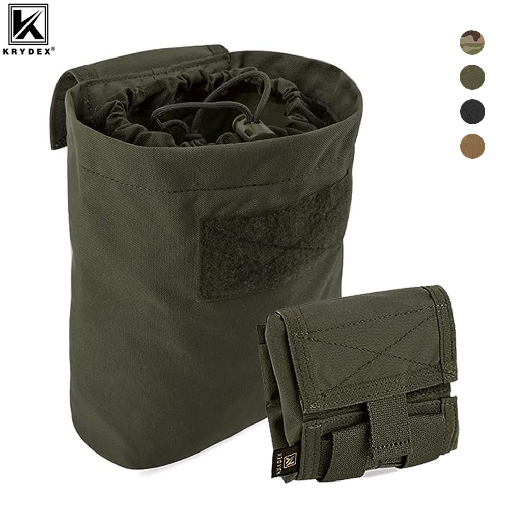 Tactical Dump Pouch Foldable Drop Bag - KRYDEX tas pinggang taktis MOLLE, kantung