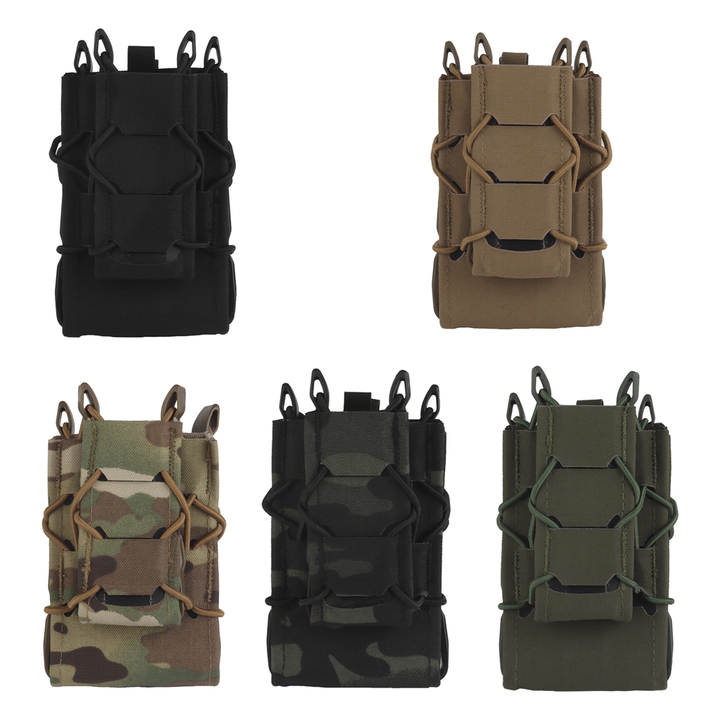 Molle Mag Pouch Double Magazine 5.56 9Mm - Kantong Majalah Ganda 5.56 + 9Mm