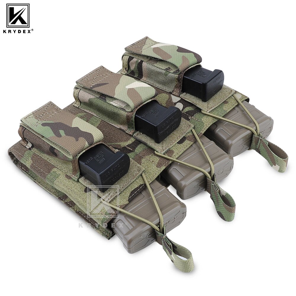Molle Mag Pouch Double Magazine 5.56 9Mm - KRYDEX Taktis 9Mm 5.56 M4 M16