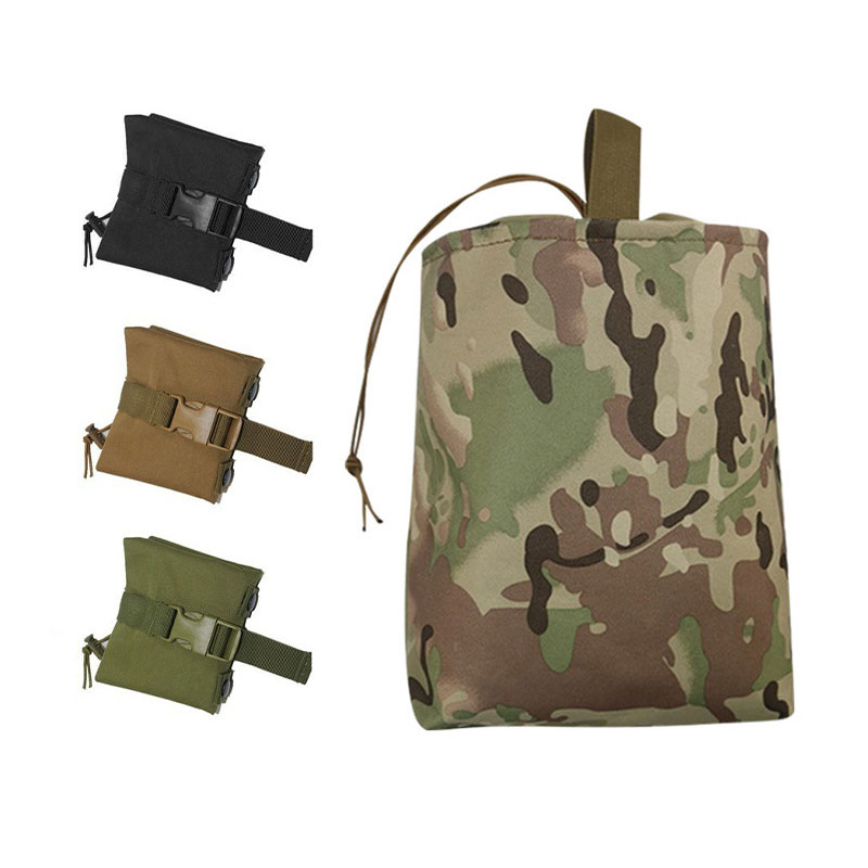 Tactical Dump Pouch Foldable Drop Bag - Tas Penyimpanan Amunisi Molle yang Dapat