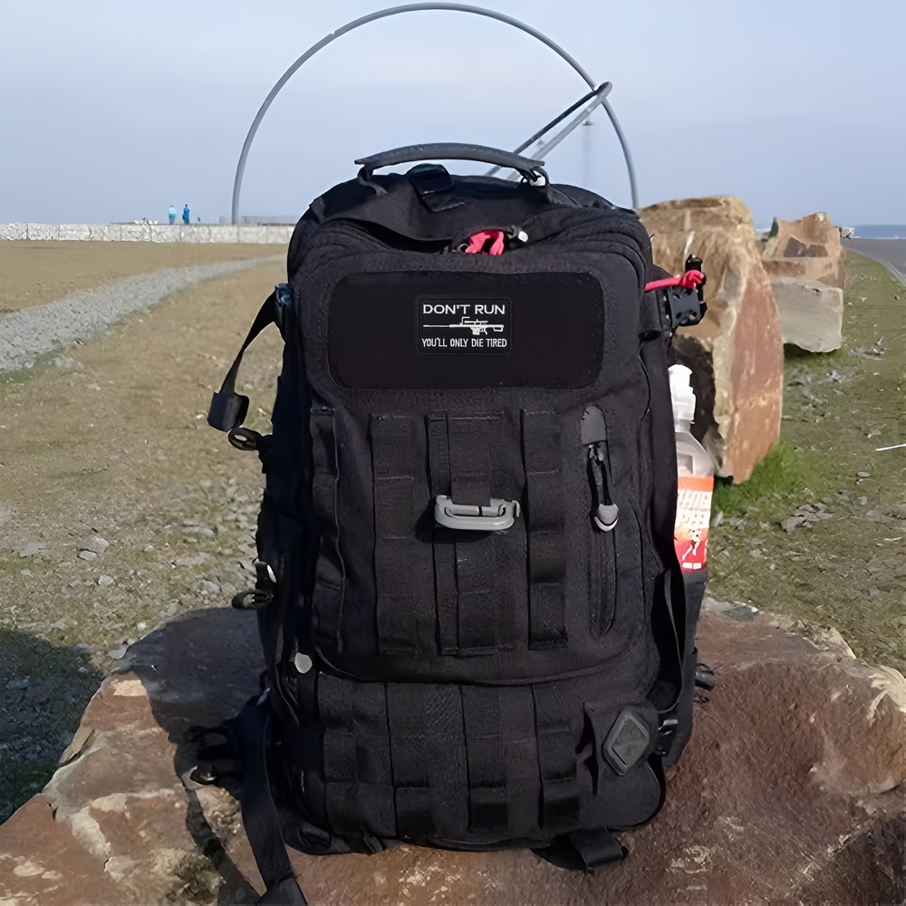 JANGAN BERJALAN Meme Menyenang - Patch Morale Tactical Military Hook Loop ulasan dan harga