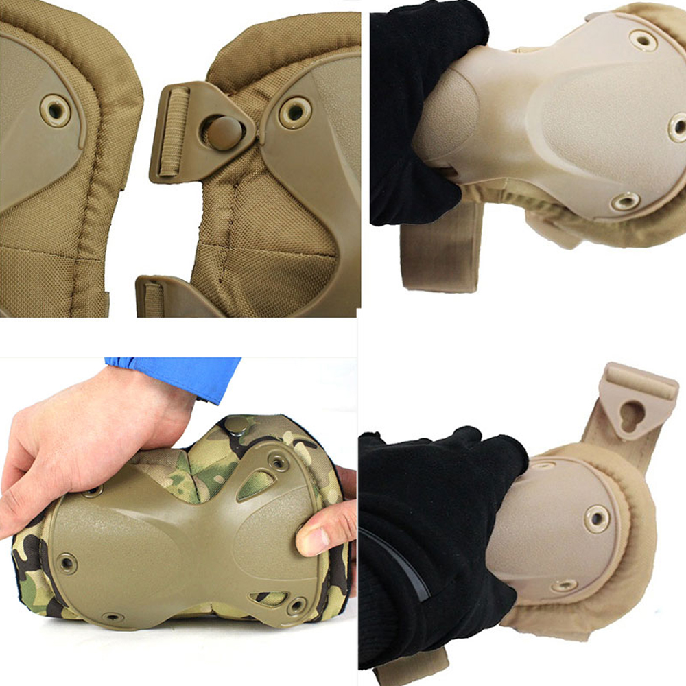 4 Buah/Set Bantalan Lutut & Si - Combat Knee Pads Elbow Pads Set Military ulasan dan harga