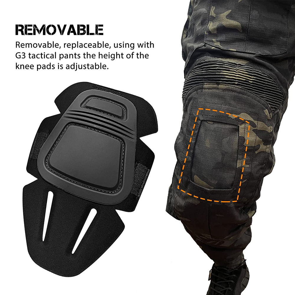 4 buah/Set bantalan pelindung  - Combat Knee Pads Elbow Pads Set Military ulasan dan harga