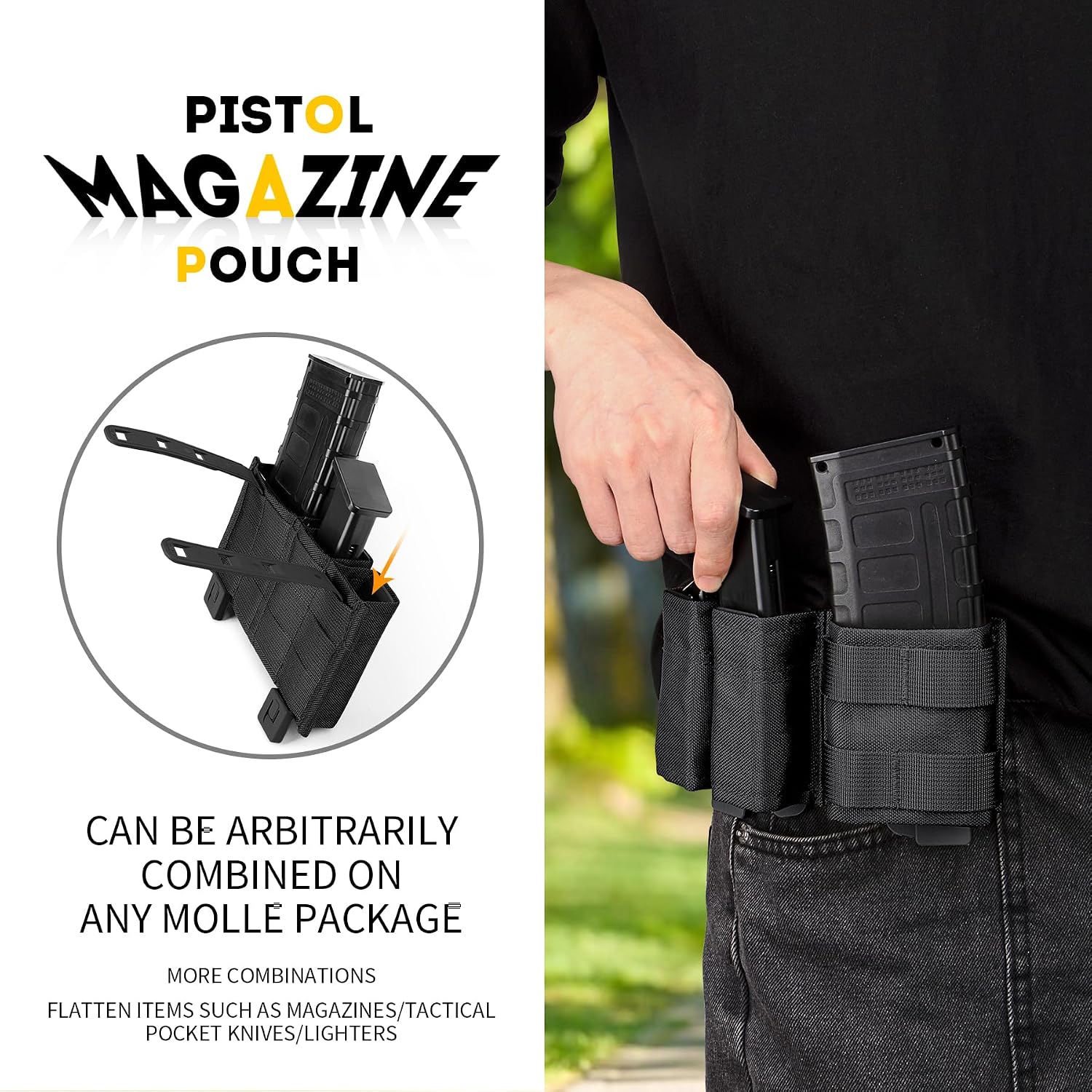 Kantong Magazen 5.56 Ganda, Ka - Molle Mag Pouch Double Magazine 5.56 9Mm ulasan dan harga