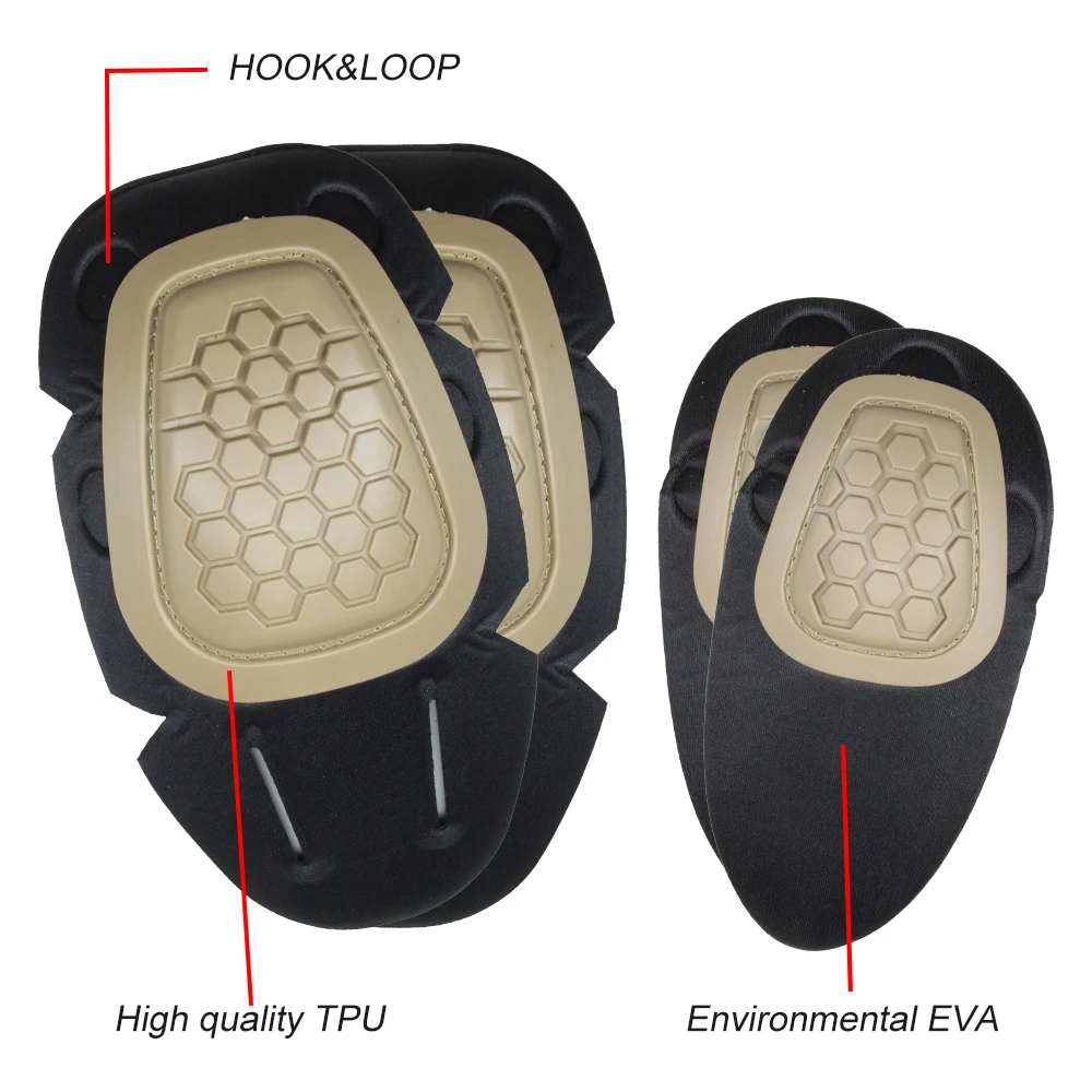 4 buah/Set Set bantalan pelind - Combat Knee Pads Elbow Pads Set Military ulasan dan harga