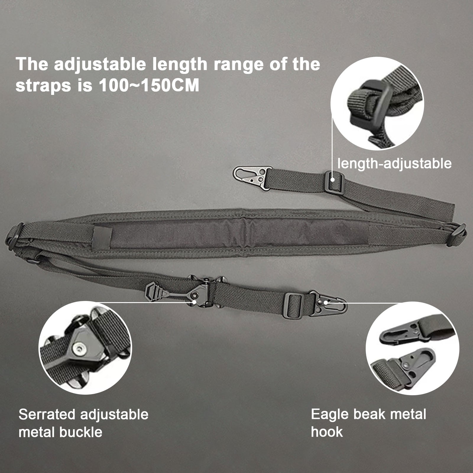 Tali Selempang Senapan 2 Titik - Tactical Sling 2 Point Quick Adjust Rifle ulasan dan harga