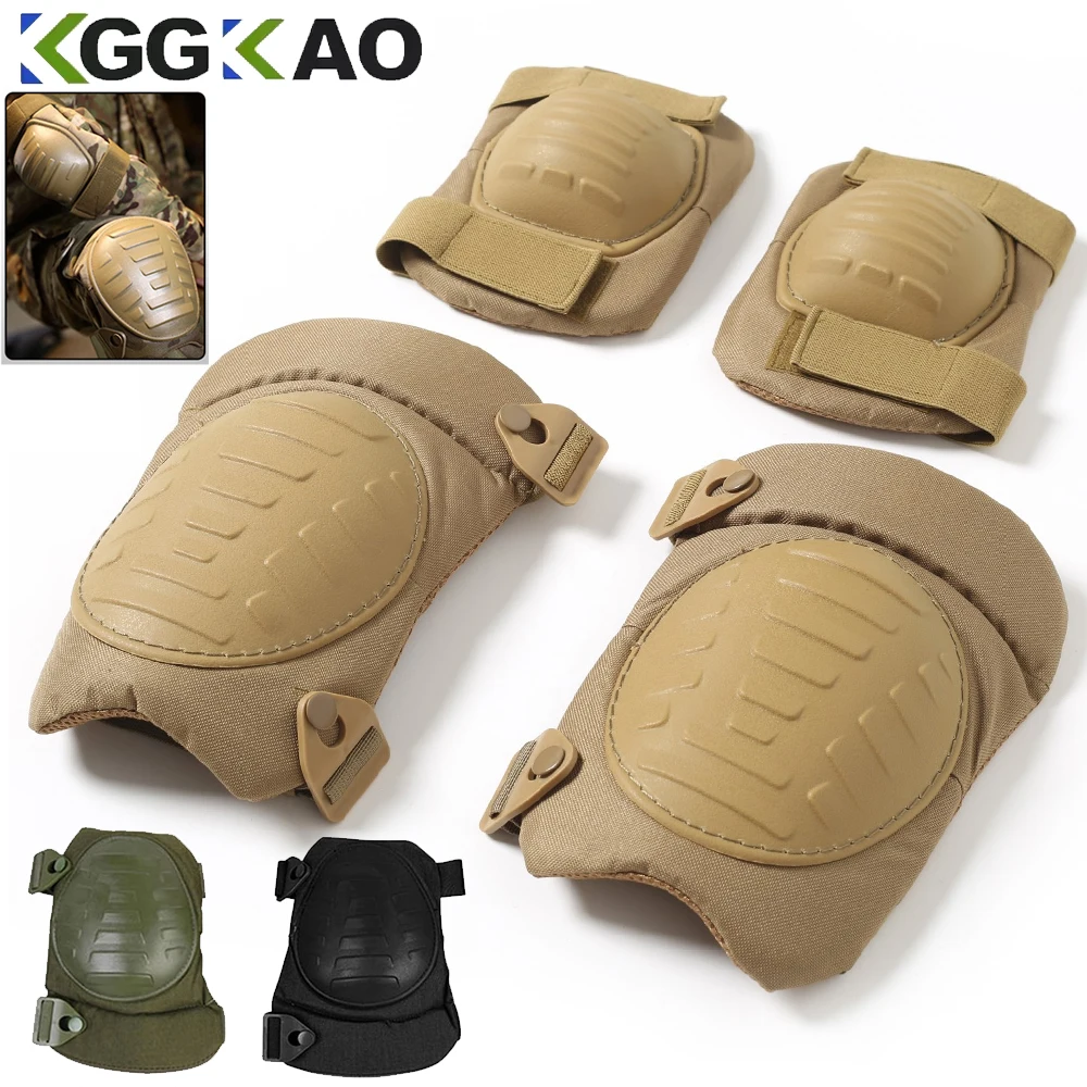 Bantalan pelindung lutut dan s - Combat Knee Pads Elbow Pads Set Military ulasan dan harga