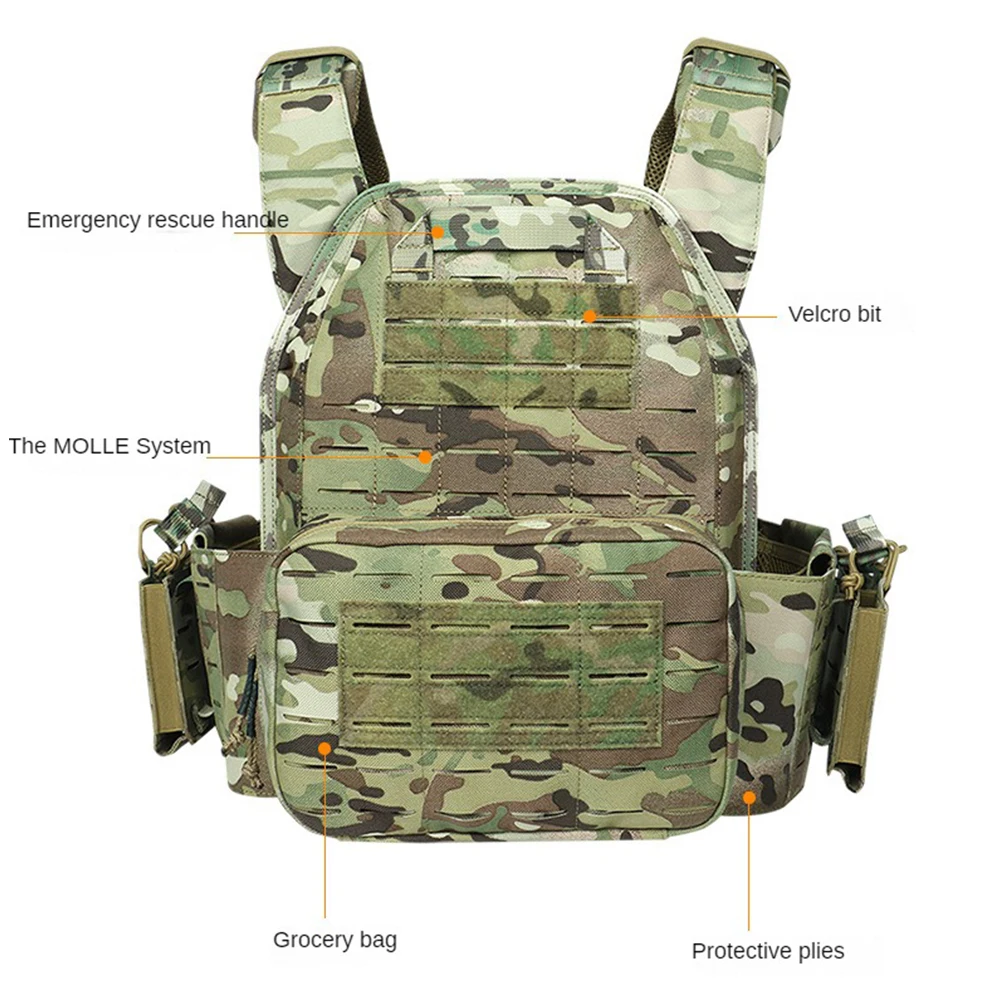 Rompi taktis pembawa pelat hij - Tactical Plate Carrier Vest Quick Release ulasan dan harga