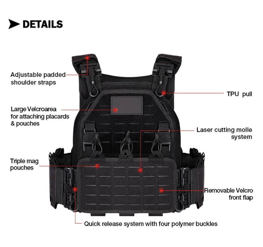 YAKEDA 6094 Rompi Taktis Milit - Molle Tactical Vest Military Laser Cut ulasan dan harga