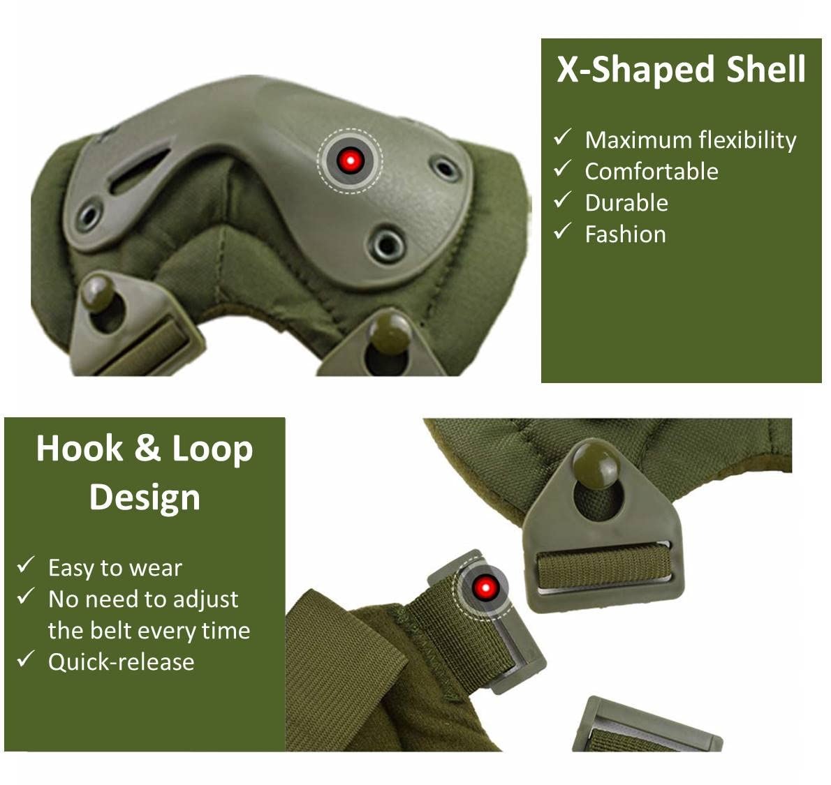 4pcs Set Pelindung Lutut Siku  - Combat Knee Pads Elbow Pads Set Military ulasan dan harga