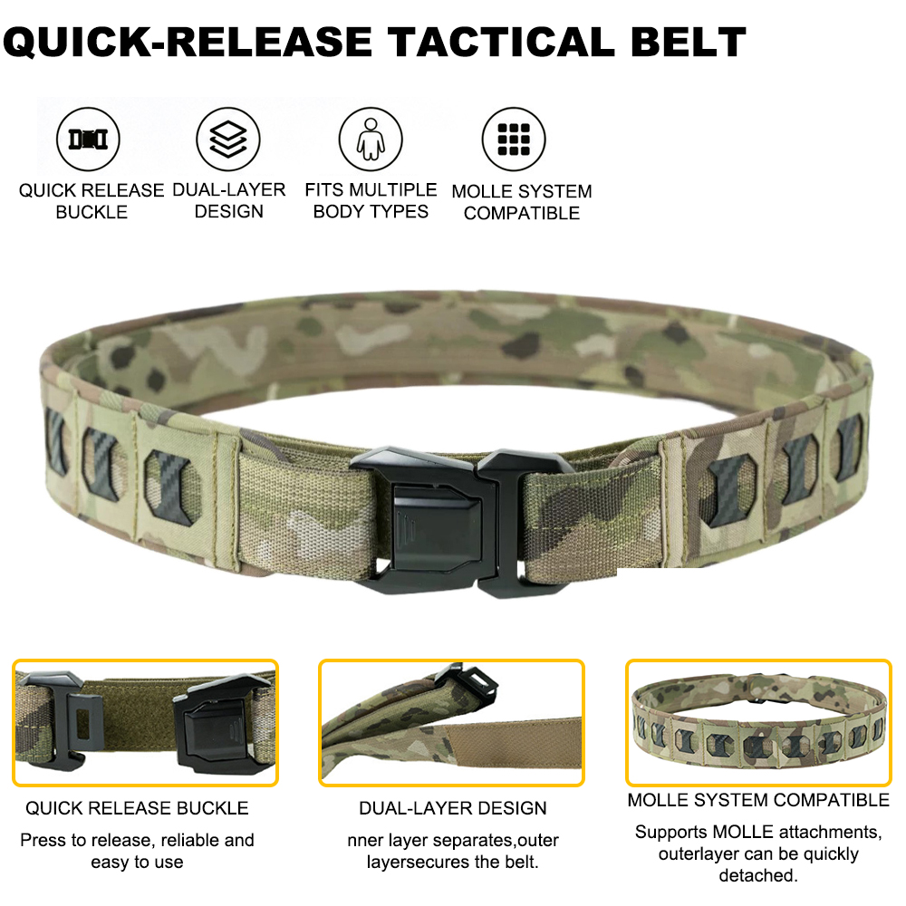Sabuk Taktis 2 Inci, Sabuk Rin - Tactical Combat Belt Quick Release Buckle ulasan dan harga