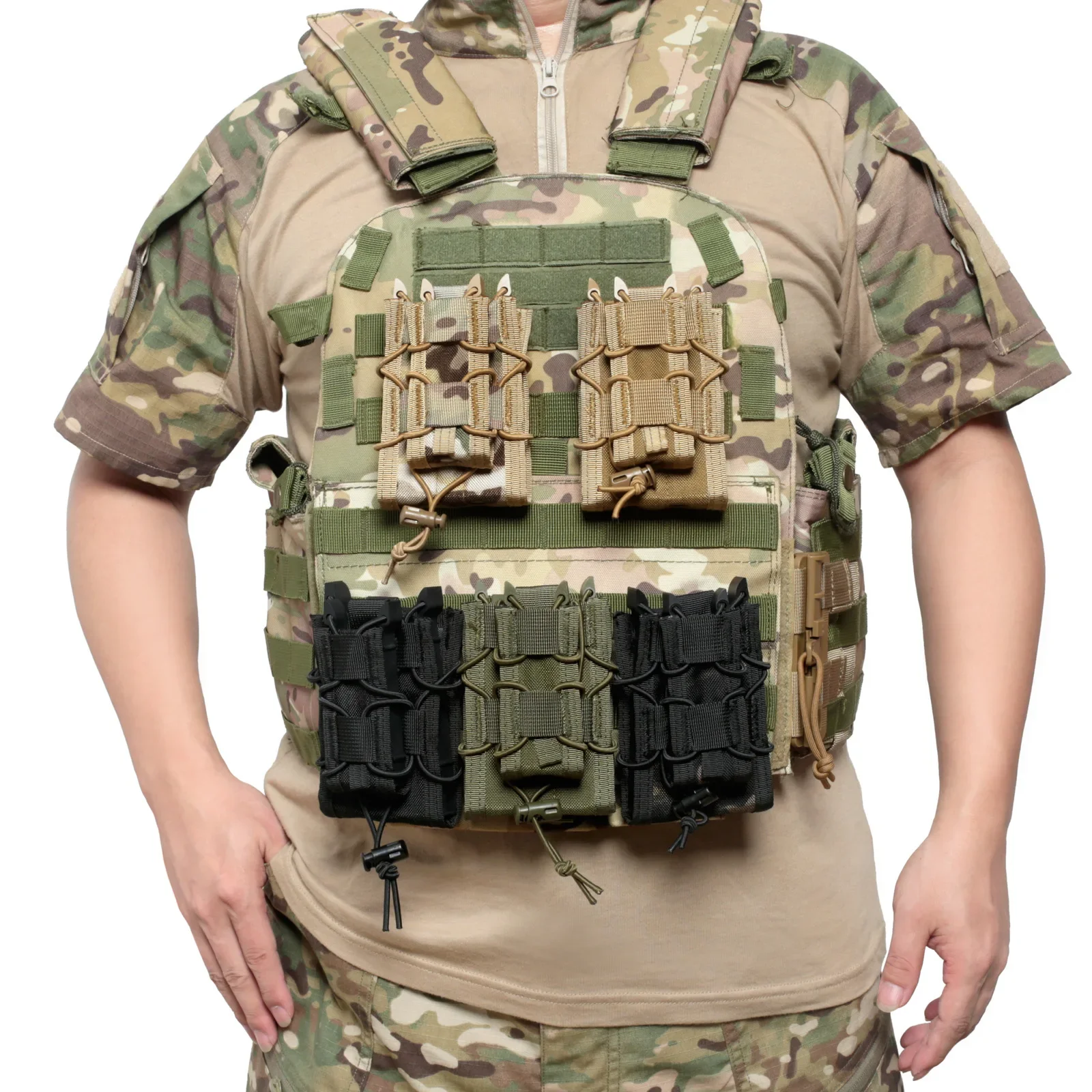 7U 5.56 9mm Kantong Magazen Mo - Molle Mag Pouch Double Magazine 5.56 9Mm ulasan dan harga